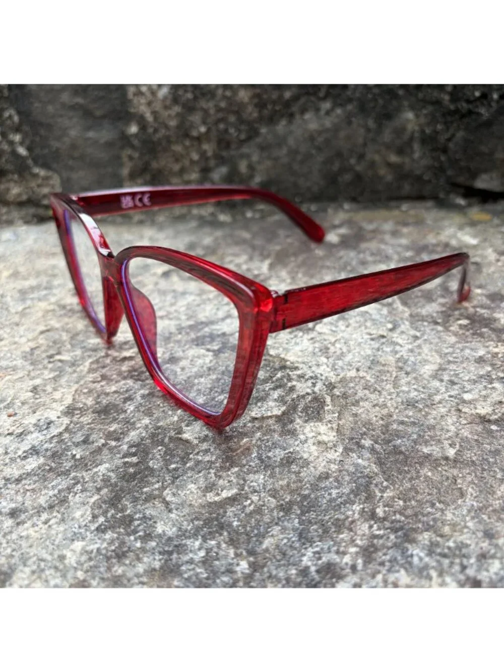 Red Cat Eye Blue Light Blocking Glasses Clear Lens Fashion Eyewear NEW